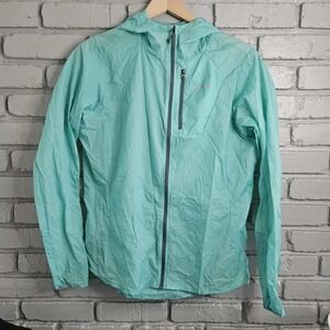 Patagonia Womens Jacket Large Houdini Mint Green Ultralight Windbreaker